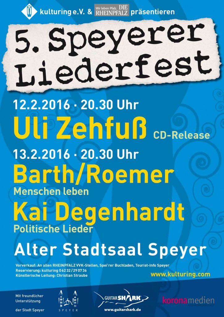Plakat zum 5. Speyerer Liederfest